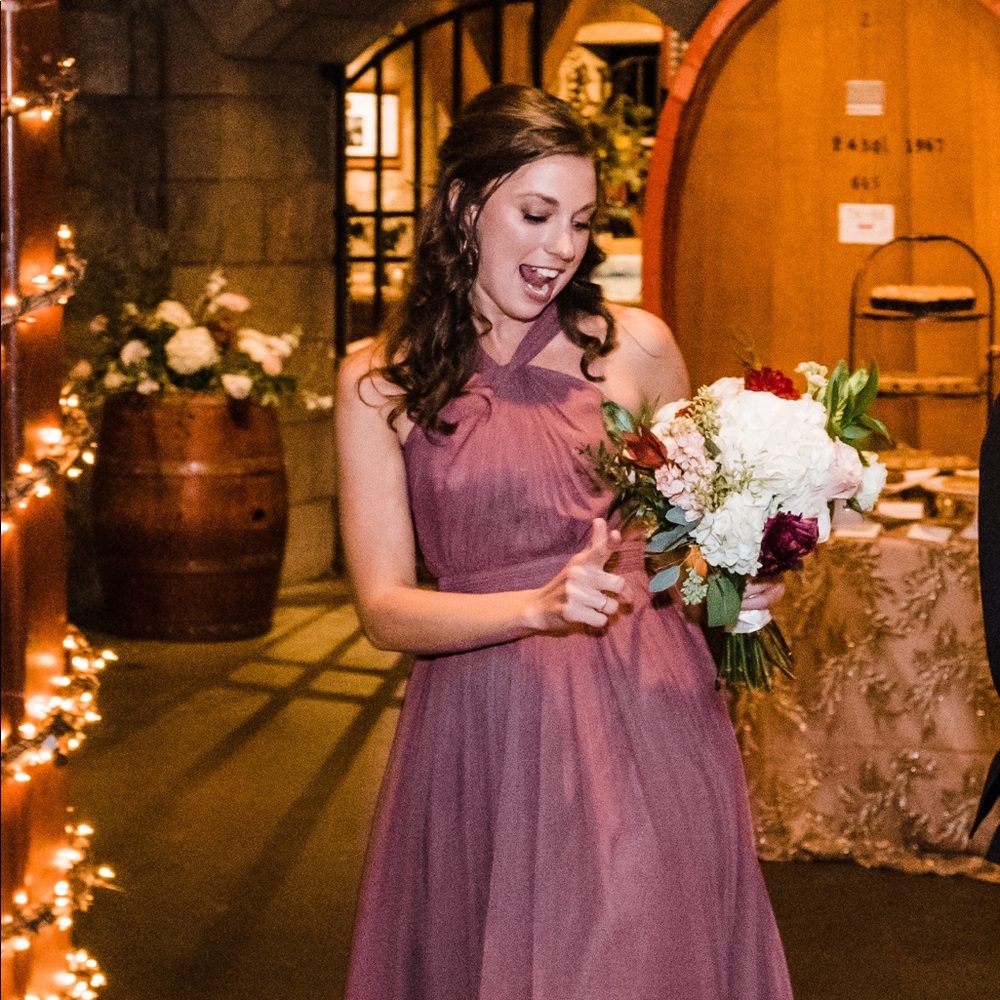 Wedding Way burgundy bridesmaid dress